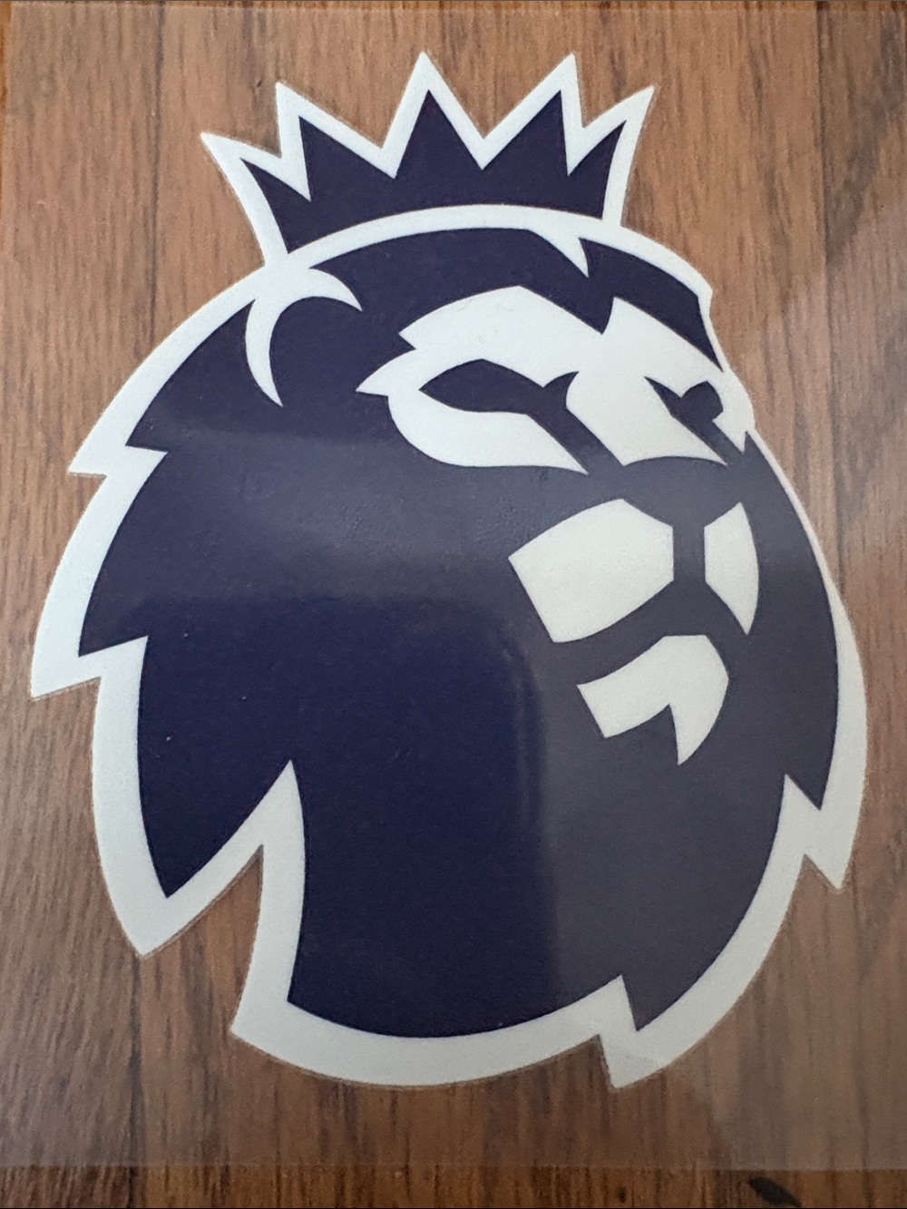 Premier League Lion Wall Decal - Black and White